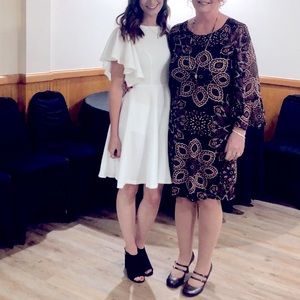 White flowing swing dress